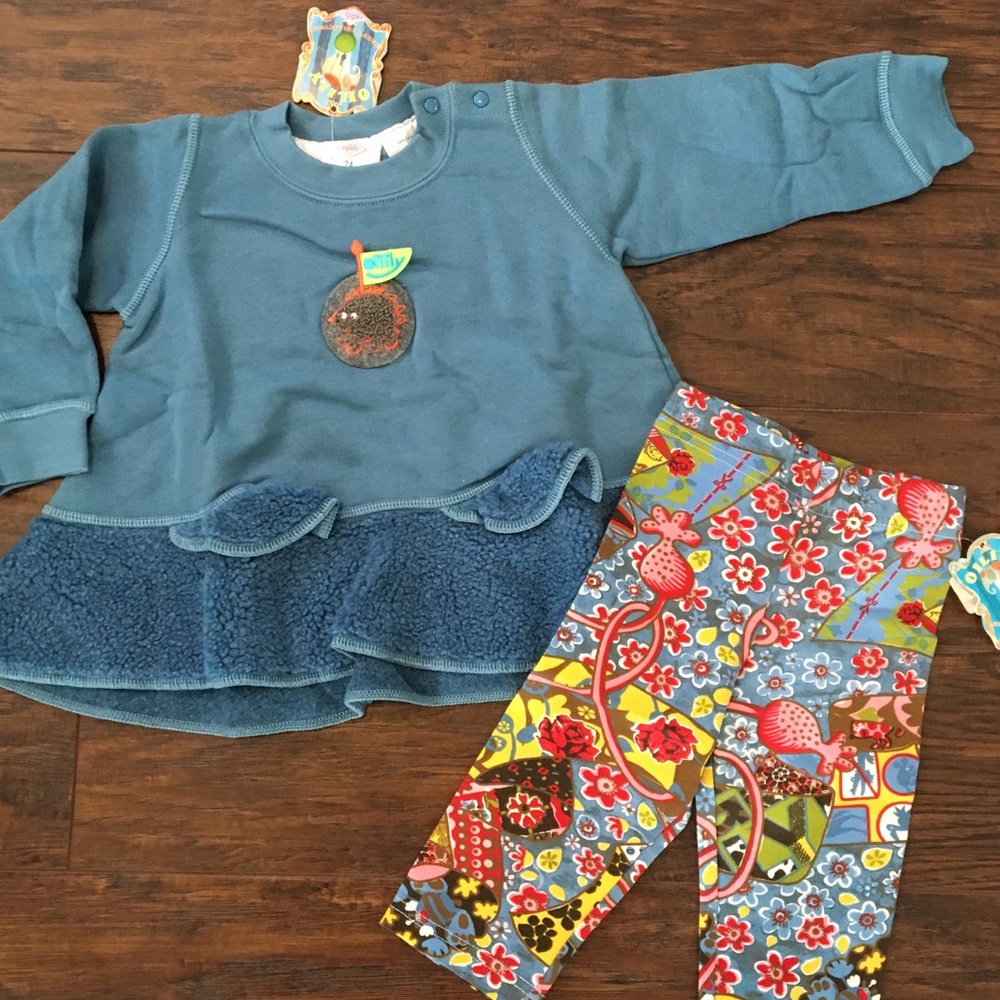 Oilily Sweatshirt and Leggings - 74/80